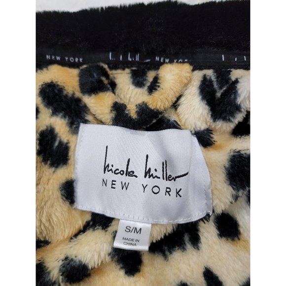 Nicole Miller New York Robe Leopard Cheetah Print Size Small Medium - Picture 5 of 9